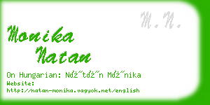 monika natan business card